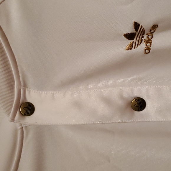 Classic all white Adidas track jacket - Picture 2 of 5